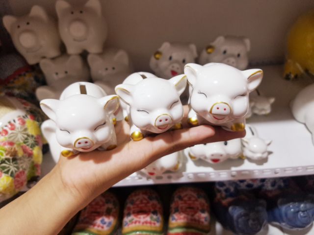 Heo con mạ vàng trang trí - tiết kiệm Vàng, Bạc