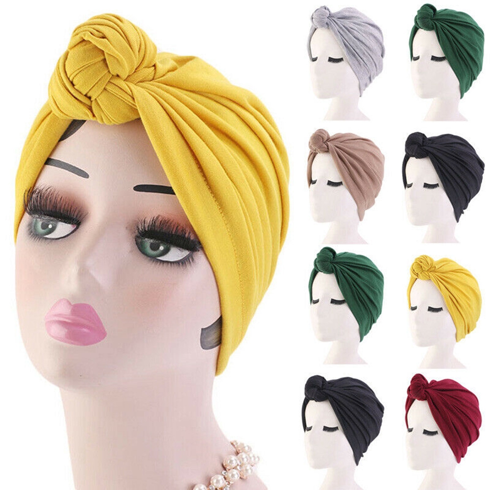 Mũ Turban Thắt Nút Phong Cách Châu Phi Cho Nữ