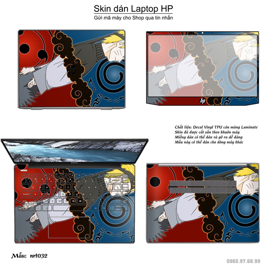 Skin dán Laptop HP in hình Naruto nhiều mẫu 2 (inbox mã máy cho Shop)