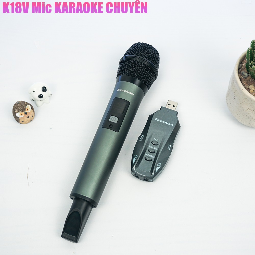 Mic hát Karaoke dành cho tất cả các Hãng Loa Bluetooth không dây Excelvan K18V