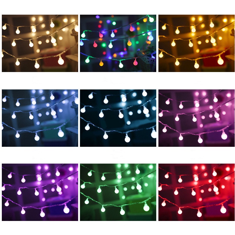 1.5M-10M Dây đèn led usb đèn dây led trang trí phòng Cherry Ball bóng đèn led đổi màu ngoài trời trang trí nhà đám cưới giáng sinh