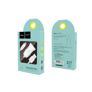 Tẩu sạc oto HOCO Z2 (ko cáp) (kèm cáp L, Micro)
