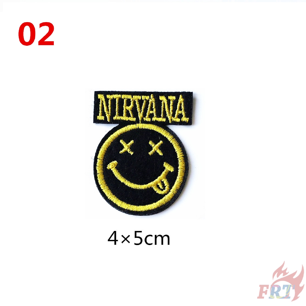 Miếng thêu/ủi trang trí quần áo hình tên ngôi sao Nirvana