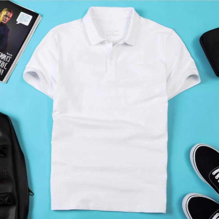 Fashion Áo Polo Nam Trơn Văn Phòng Trẻ Trung In Họa TIết Chữ  Zenkocs3 MEN TOP 241 V4