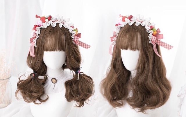 Tóc giả cao cấp - Wig lolita mã LOA tặng kèm lưới đội