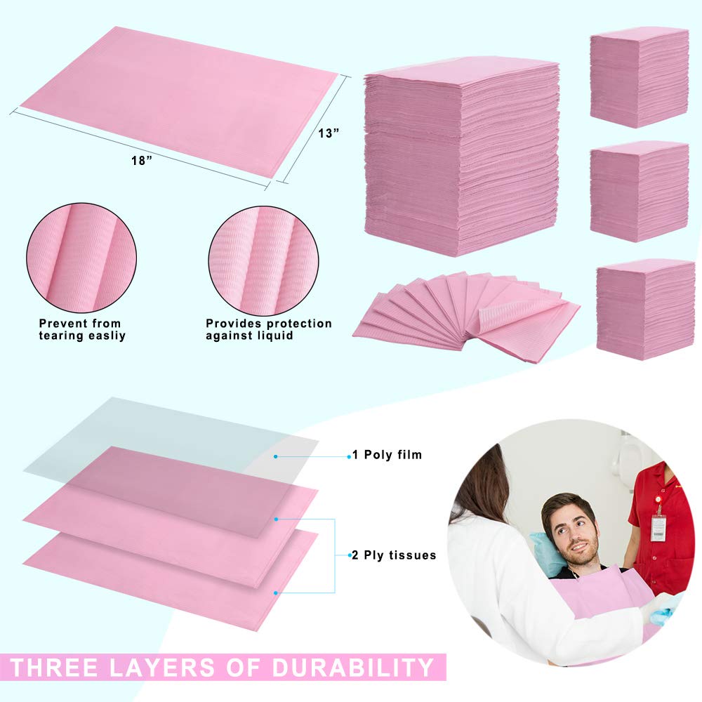 Bộ 125 Khăn Giấy Lau Nước Bọt Dùng Một Lần Chống Thấm Nước