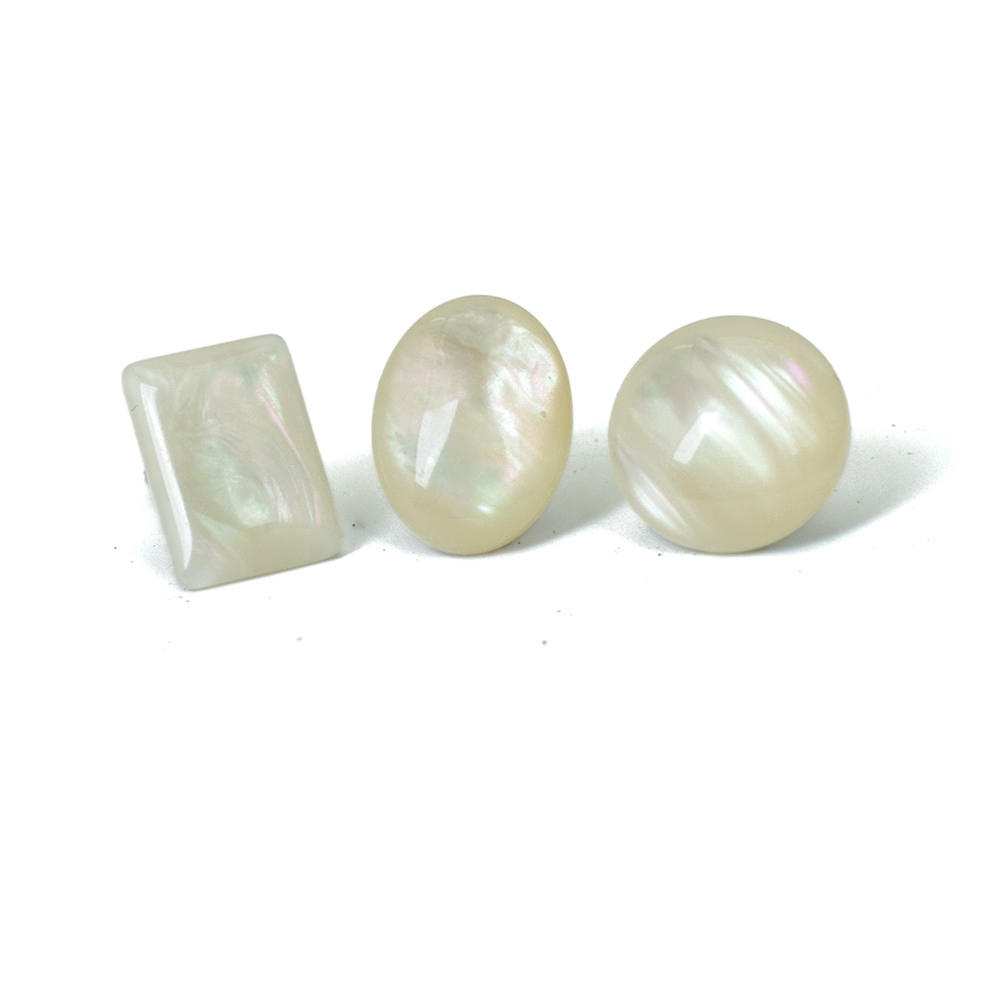 Khuyên kẹp không xỏ tai bằng resin hình trò/bầu dục/hình học dành cho nữ