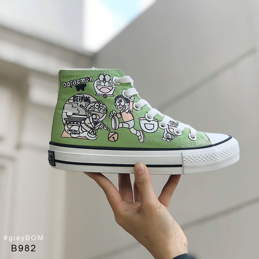 [Mã FAGREEN245 giảm 10% tối đa 30k đơn từ 99k] Giày BATA Nữ giayBOM Cổ Cao Họa Tiết Doraemon Đổi Màu Ngoài Nắng B982 | BigBuy360 - bigbuy360.vn