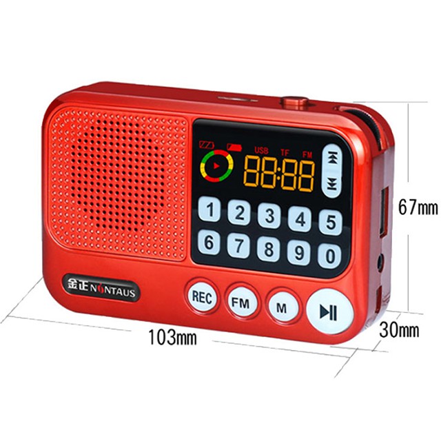 Đài Radio FM Kiêm Loa Nghe Nhạc Mini S99 Hỗ Trợ Thẻ Nhớ USB Jack 3.5