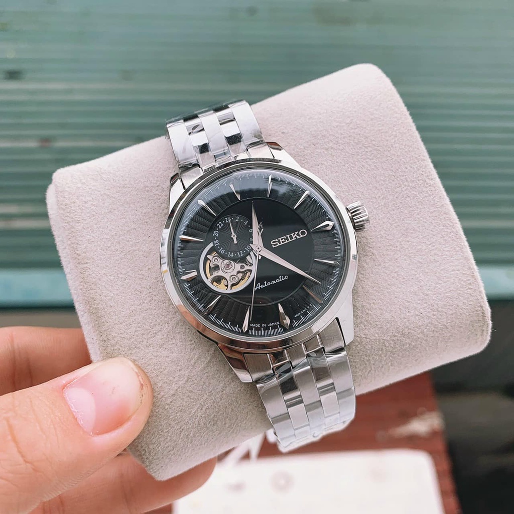 Đồng hồ Nam seiko hở mặt chạy cơ automatic nhiều màu máy Nhật size 40mm dây kim loại