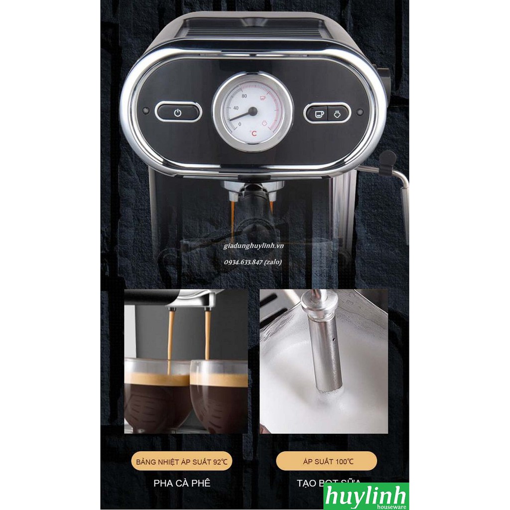 Máy pha cà phê espresso Tiross TS6211 - áp bơm 15 bar