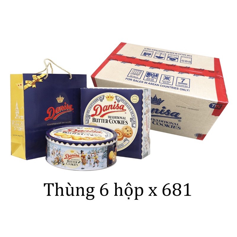 Thùng 6 Hộp Bánh Quy Bơ DANISA 681