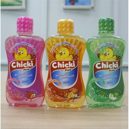 Nước súc miệng trẻ em chicki 250ml