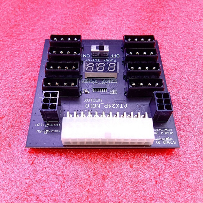 Bo Mạch Giao Tiếp Nguồn Điện 800W ATX 24Pin Sang 8x4P 2x 6P Cho Máy Đào Bitcoin