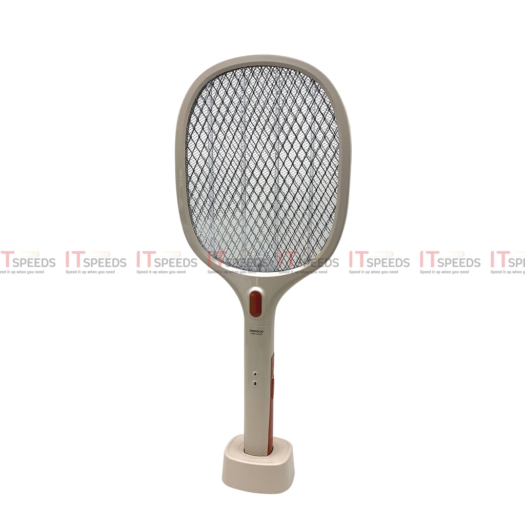 Vợt Muỗi Nanoco Thông Minh 2 In 1 NMR103BE, Pin Sạc 1200mAh, Nhựa ABS, Khung Lưới 3 Lớp Bảo Vệ, Chính Hãng BH 12 Tháng