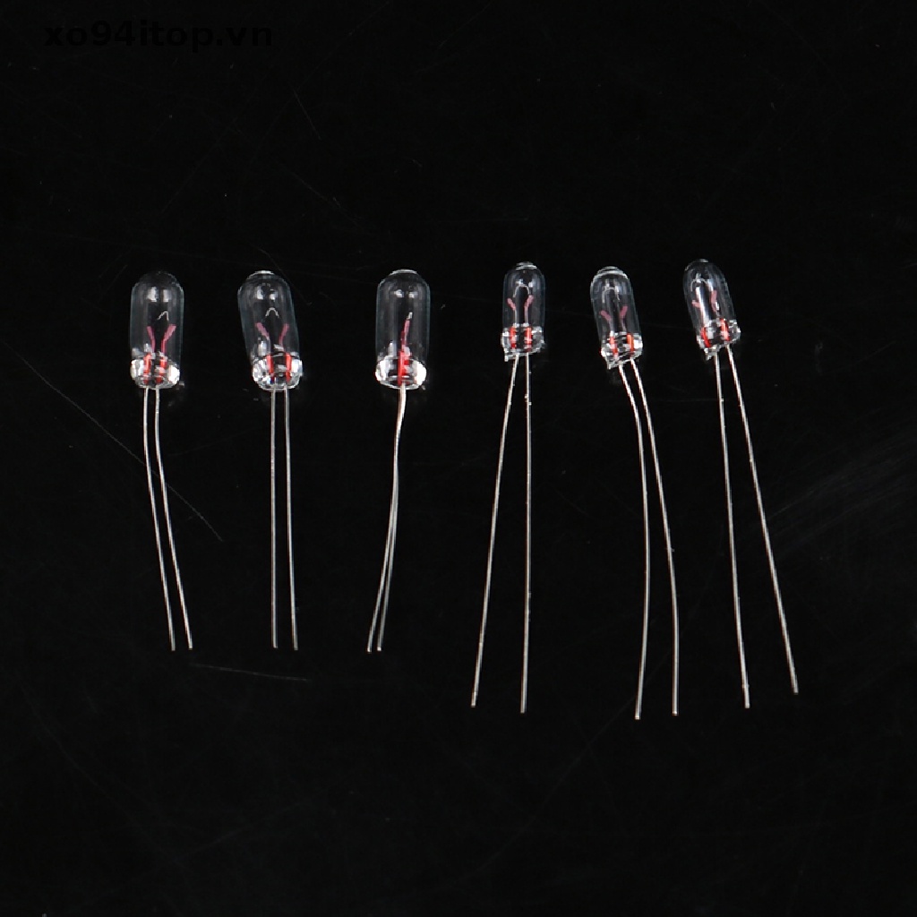 Set 20 Bóng Đèn Sợi Đốt 3 / 4mm 6V 12V Đa Dụng Chất Lượng Cao