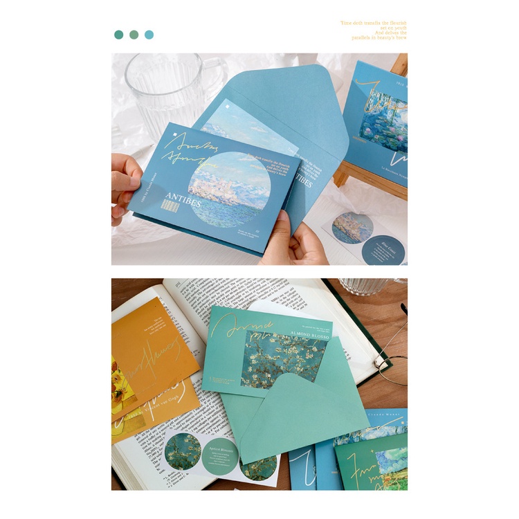 Thiệp Nổi 3D Pop-Up Tranh Nghệ Thuật Van Gogh Monet Nổi Tiếng Độc Đáo Trang Trí Quà Tặng Tết Năm Mới Sáng Tạo