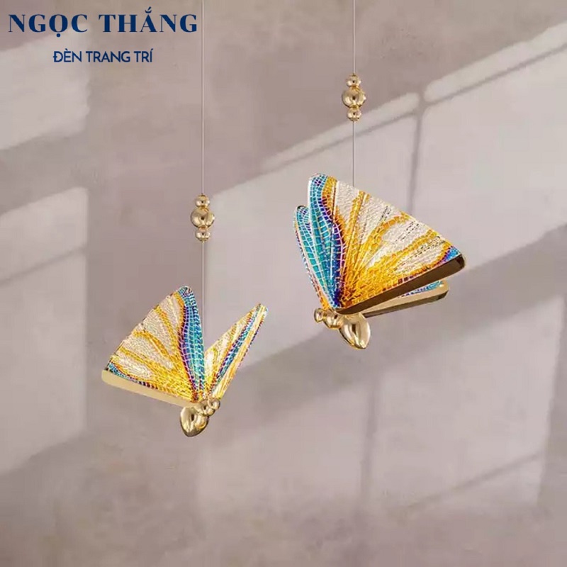 Đèn Led thả trần hình bướm trang trí phòng ngủ bàn ăn 8w Led 3 chế độ màu TPL110 Ngọc Thắng