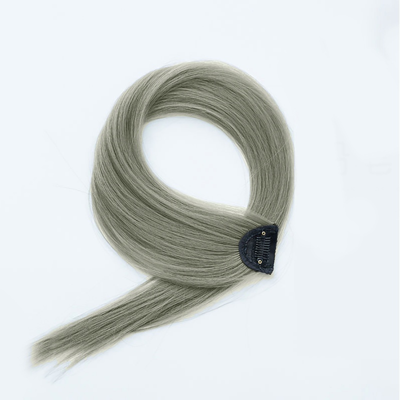 Bộ Tóc Giả Ngắn Thẳng Màu Sắc Vô Hình Có Móc Treo Cho Nữ