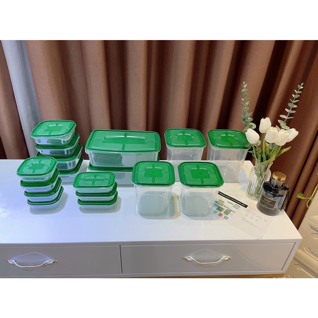 Hộp đựng thức ăn 17 món có nắp đậy cao cấp