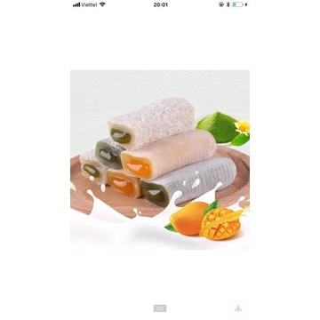 [ Ăn vặt ngon ] Combo 1000g Bánh mochi dài que Kem/ bánh mochi hoa quả vị matcha / Vị Soài/ vị Dừa ăn vặt siêu nghiền