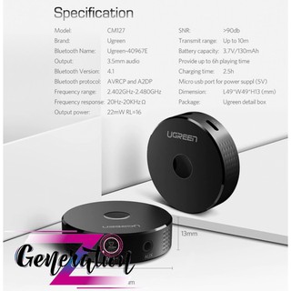 Bộ thu Bluetooth Ugreen 40968 - Bluetooth 4.2 Music Receiver Ugreen 40968