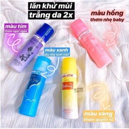 Lăn khử mùi 2x thái lan ( cam kết chuẩn loại 1, mùi thơm ) 75ml