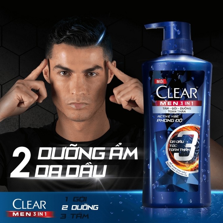 Dầu gội Clear Men sạch gàu và ngăn gàu sạch sâu 900g