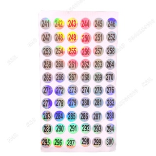 Tem dán số chai sơn, từ số 1 đến số 300