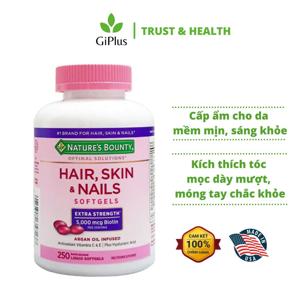 Viên Uống Hỗ Trợ Đẹp Da, Mọc Tóc Nature’s Bounty Hair, Skin &amp; Nail Softgels (250 viên/lọ)