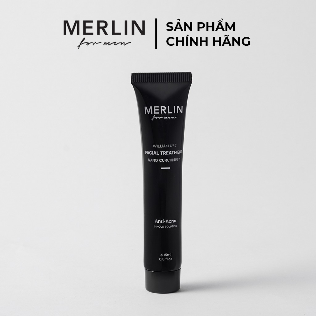 Merlin Facial Treatment - Kem Chấm Mụn Nano Curcumin 15ml
