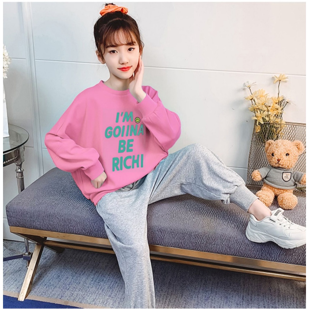 Bộ thu đông bé gái 14-45kg, set thu đông cho bé gái 4-14 tuổi BERICHI cá tính năng động, vải nỉ dày dặn, hàng may kĩ.BE8