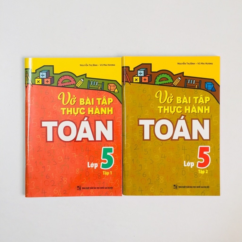 Sách - (Combo 2 tập) Vở Bài Tập Thực Hành Toán Lớp 5