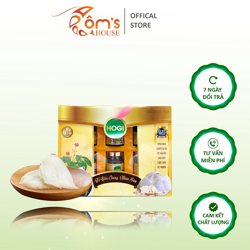 Hop Yến Sào Hogi nhân sâm cao cấp 15% yến tươi chính hãng nguyên chất chưng sẵn đóng hộp bồi bổ sức khỏe TY02
