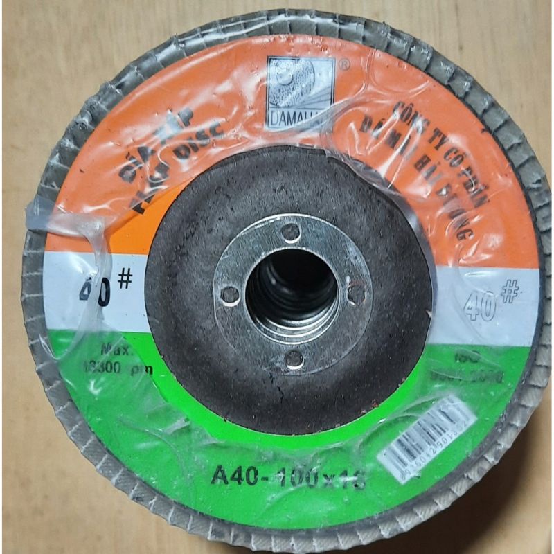 Nhám xếp, giáp xếp, đá ráp xếp Hải Dương / Đá mài gỗ phi 100mm các loại A40, A60, A80, A100, A120, A150, A240 chính hãng
