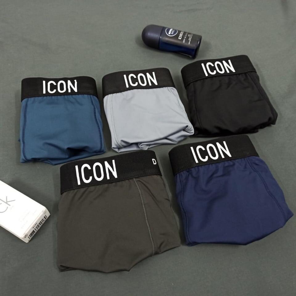 Quần Sịp Nam Thun Lạnh Boxer ICON co dãn 4 chiều, Quần Lót Nam Boxer thun lạnh ICON Demin sexy cao cấp