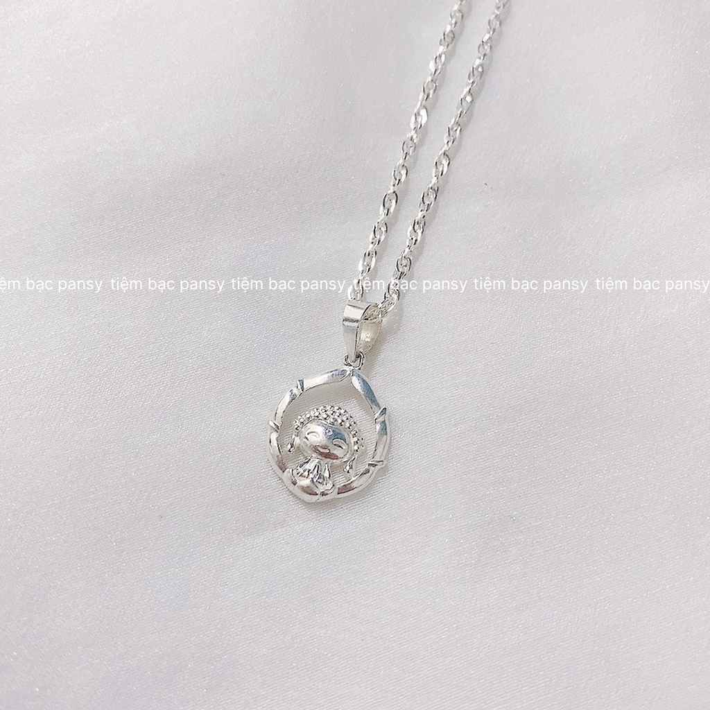 Dây chuyền mặt Phật cho bé - Vòng cổ bạc ta chuẩn chất lượng PANSY, đủ size cho trẻ em và người lớn