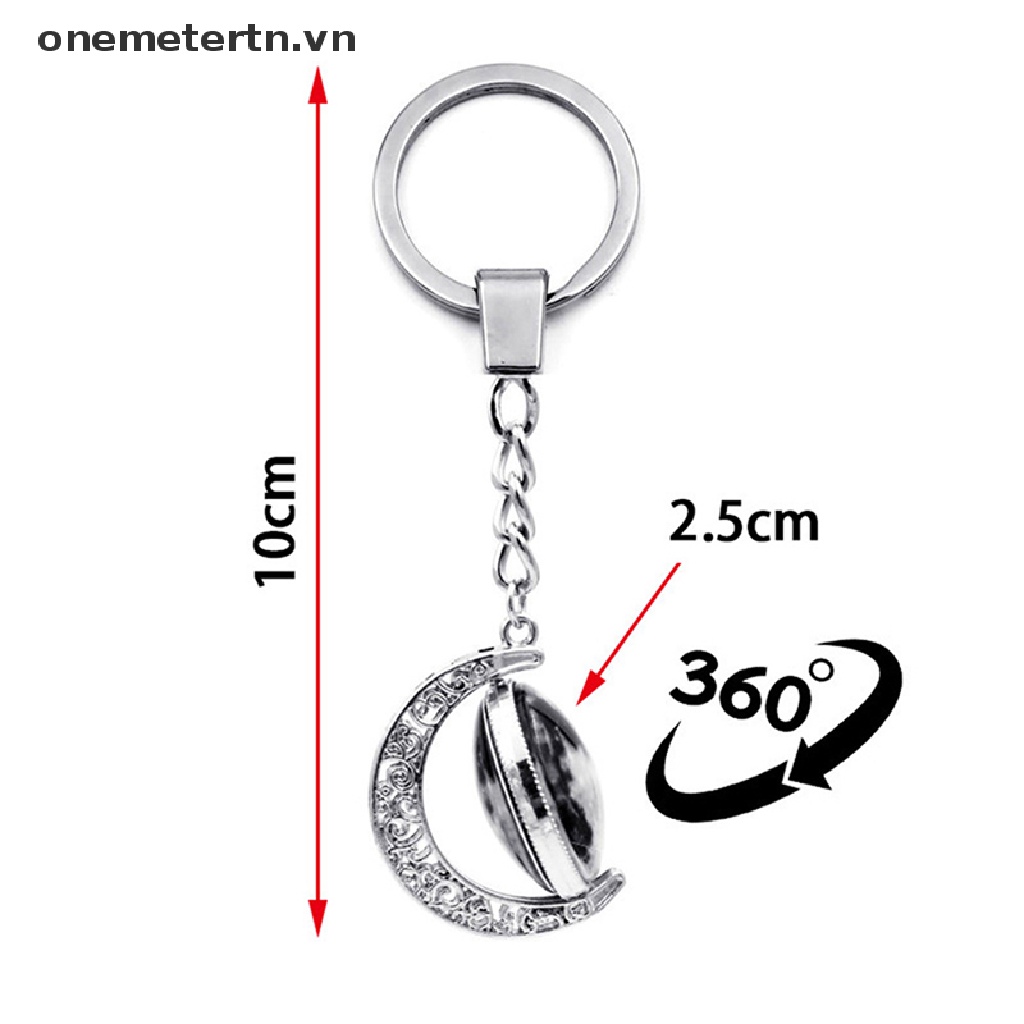 Onemetertn Móc Khóa Hình Mặt Trăng Mắt Thần Xoay 360 Độ