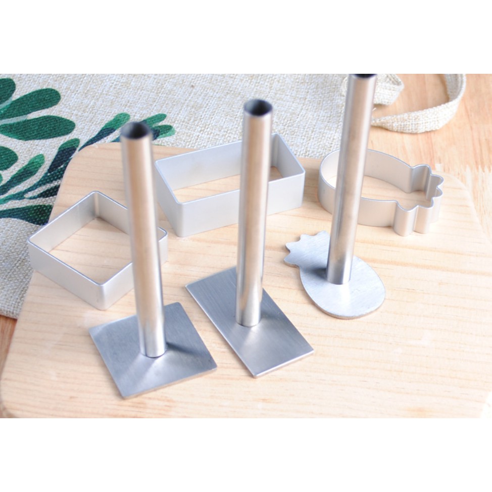 Cây nhấn bánh hình chữ nhật inox ⚡ HÀNG CAO CẤP ⚡ khuôn chuyên dụng làm bánh dứa hình chữ nhât