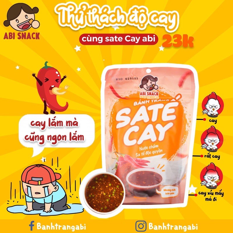 [ABI SNACK]BÁNH TRÁNG SATE CAY