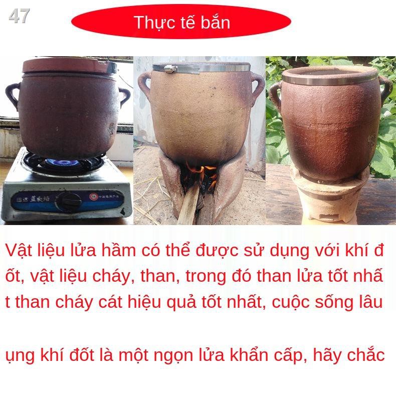 BNồi đất thô kiểu cũ hầm lửa hở canh thịt nấu kho truyền thống nhiệt độ cao người tiêu dùng và thương mại