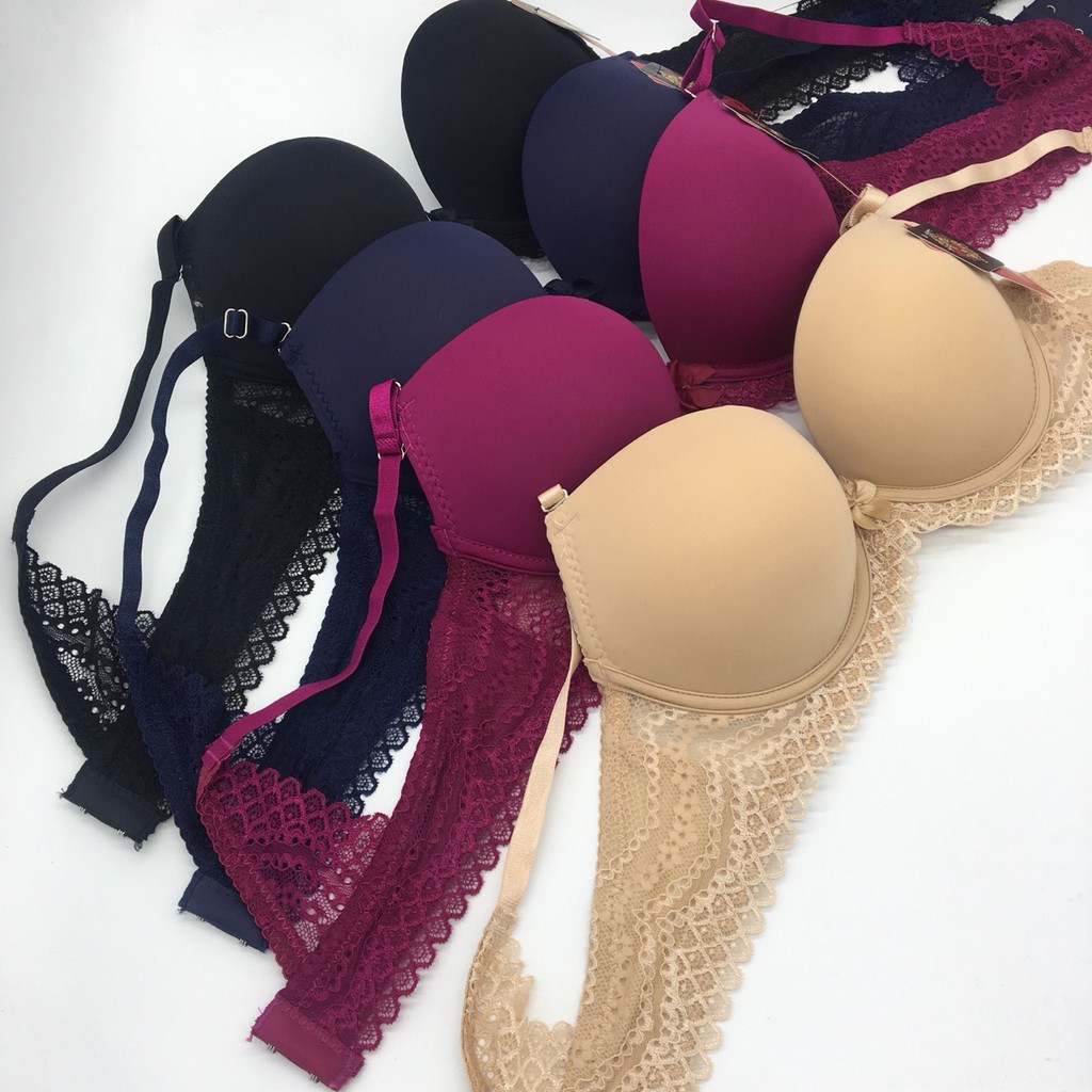 Áo ngực đệm dày dây ren cách điệu , áo ngực trơn đồ lót thái không gian eva KGE 9903