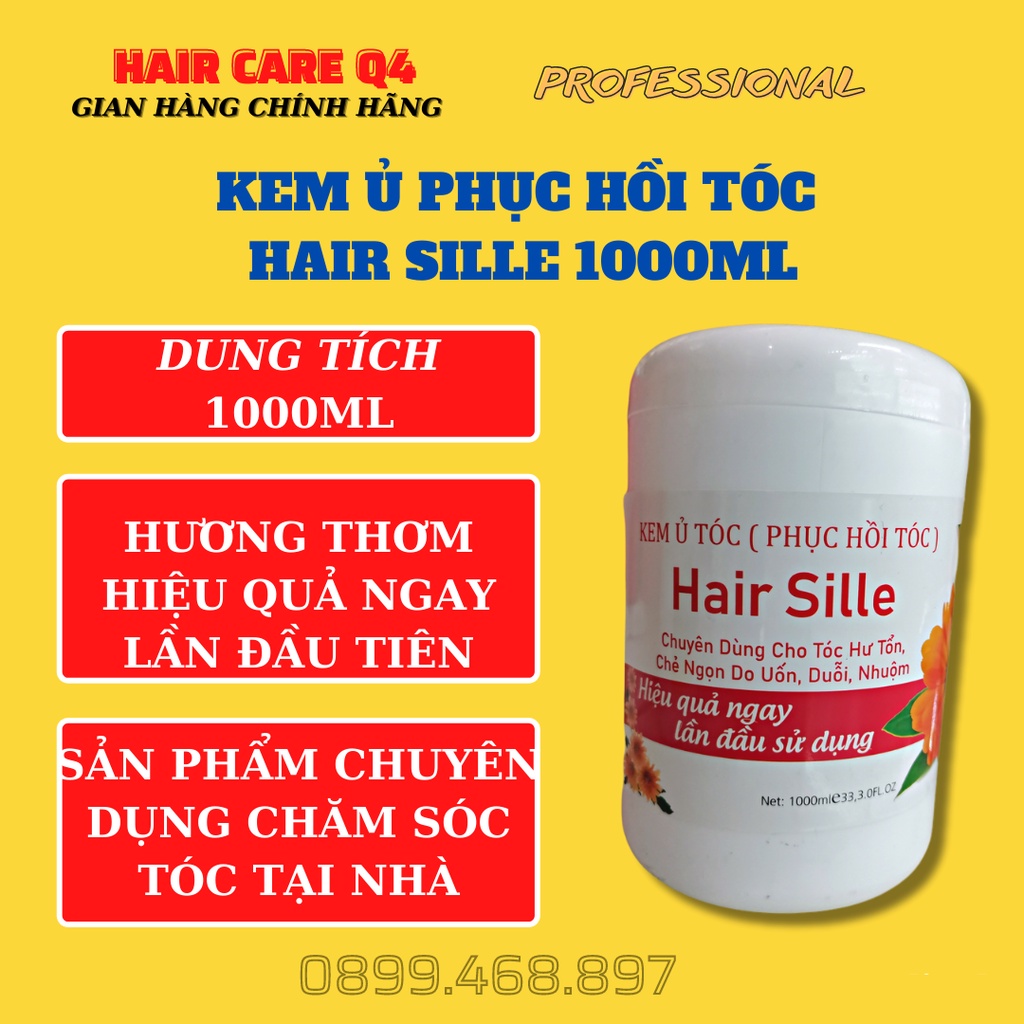 Hấp Dầu Dưỡng Tóc Hair Sille Chính Hãng 1000ml - Hair Care Q4