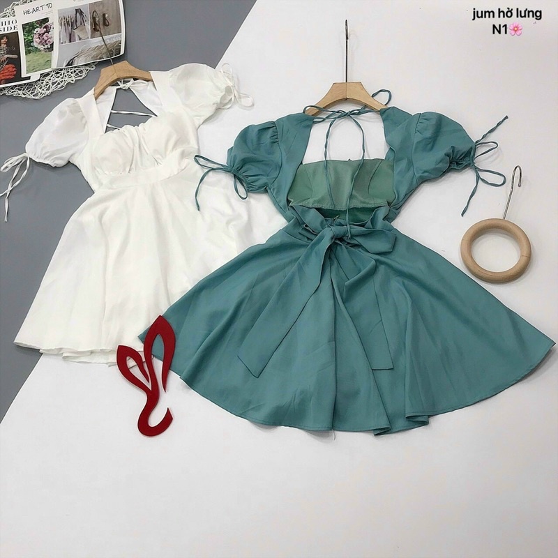 Đầm Cổ U Nơ Lưng Bigsize 55kg Đến 100kg (L/XL/XXL)