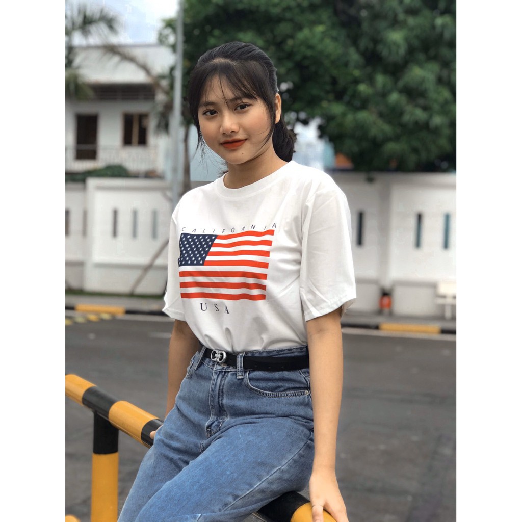 [Sỉ] Áo Thun Cờ Mĩ UNISEX
