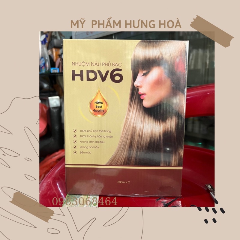 Nhuộm phủ bạc nâu thời trang HDV6