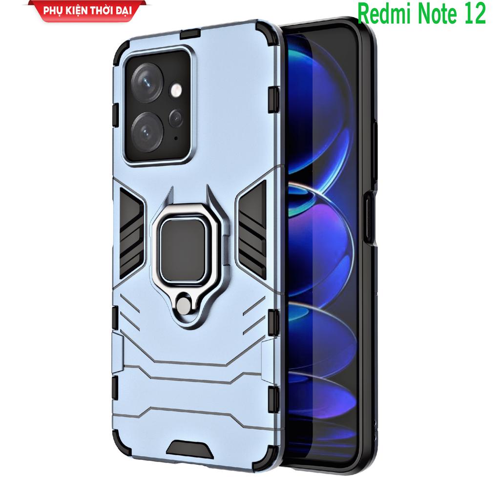 Ốp lưng Redmi Note 12 / 12 4G Iron Man Iring chống sốc giá đỡ mặt lưng xem phim bảo vệ toàn diện