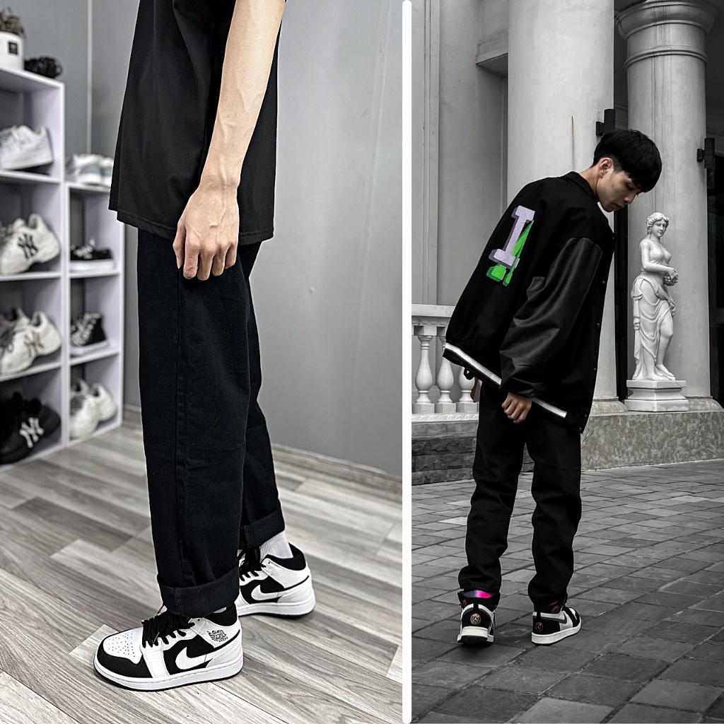 Quần Jeans Baggy Suông Đen Nam XESINU