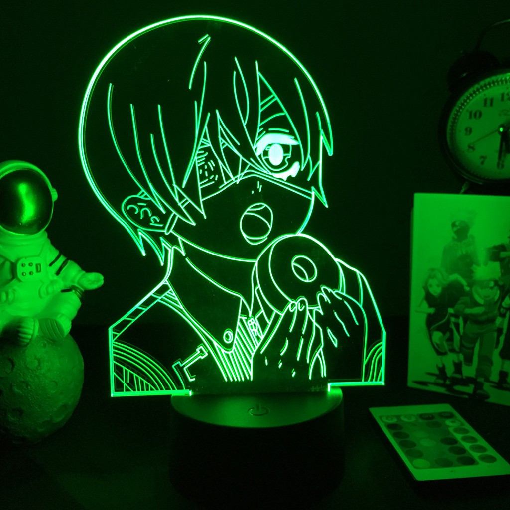 Đèn Ngủ 3d Hình Anime Black Butler Ciel Phantomhive Màu Đen Dùng Làm Quà Tặng Sinh Nhật