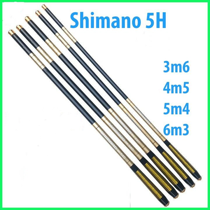 Cần câu tay Shimano 5H vàng 3m6-6m3 T1999 chính hãng